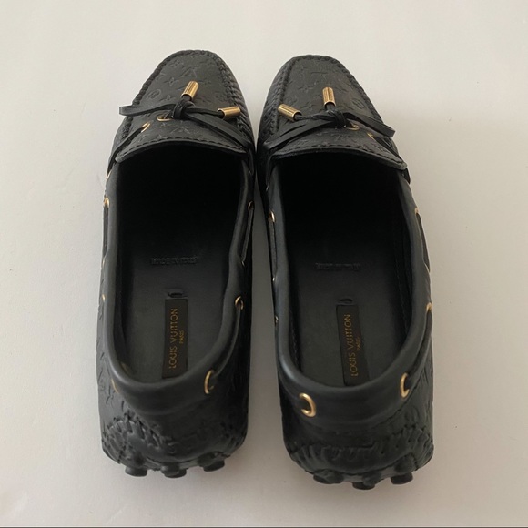 Authentic Louis Vuitton Loafers Flats Shoes Navy - Picture 3 of 11